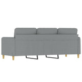 Canapé à 3 places Gris clair 180 cm Tissu