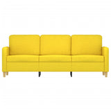 Canapé à 3 places Jaune clair 180 cm Tissu