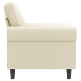 Fauteuil Crème 60 cm Similicuir