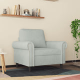 Fauteuil Gris clair 60 cm Velours