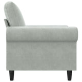 Fauteuil Gris clair 60 cm Velours
