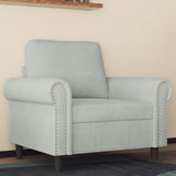Fauteuil Gris clair 60 cm Velours