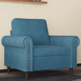 Fauteuil Bleu 60 cm Velours