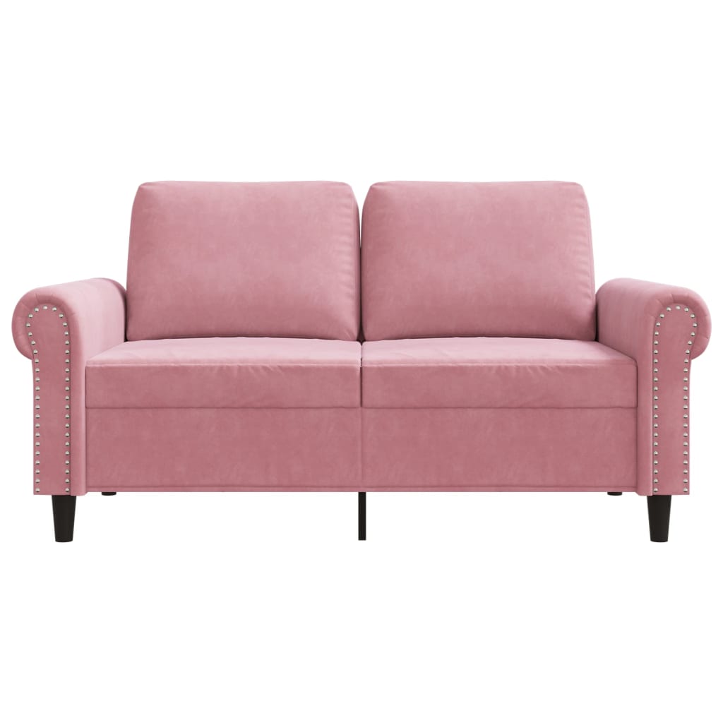 Canapé à 2 places Rose 120 cm Velours