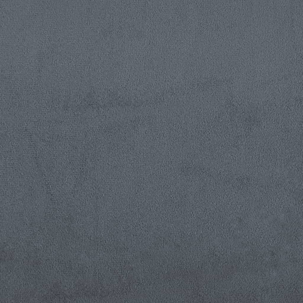 Canapé à 2 places Gris foncé 140 cm Velours