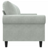 Canapé à 3 places Gris clair 180 cm Velours