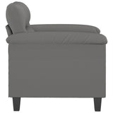Fauteuil gris foncé 60 cm tissu microfibre