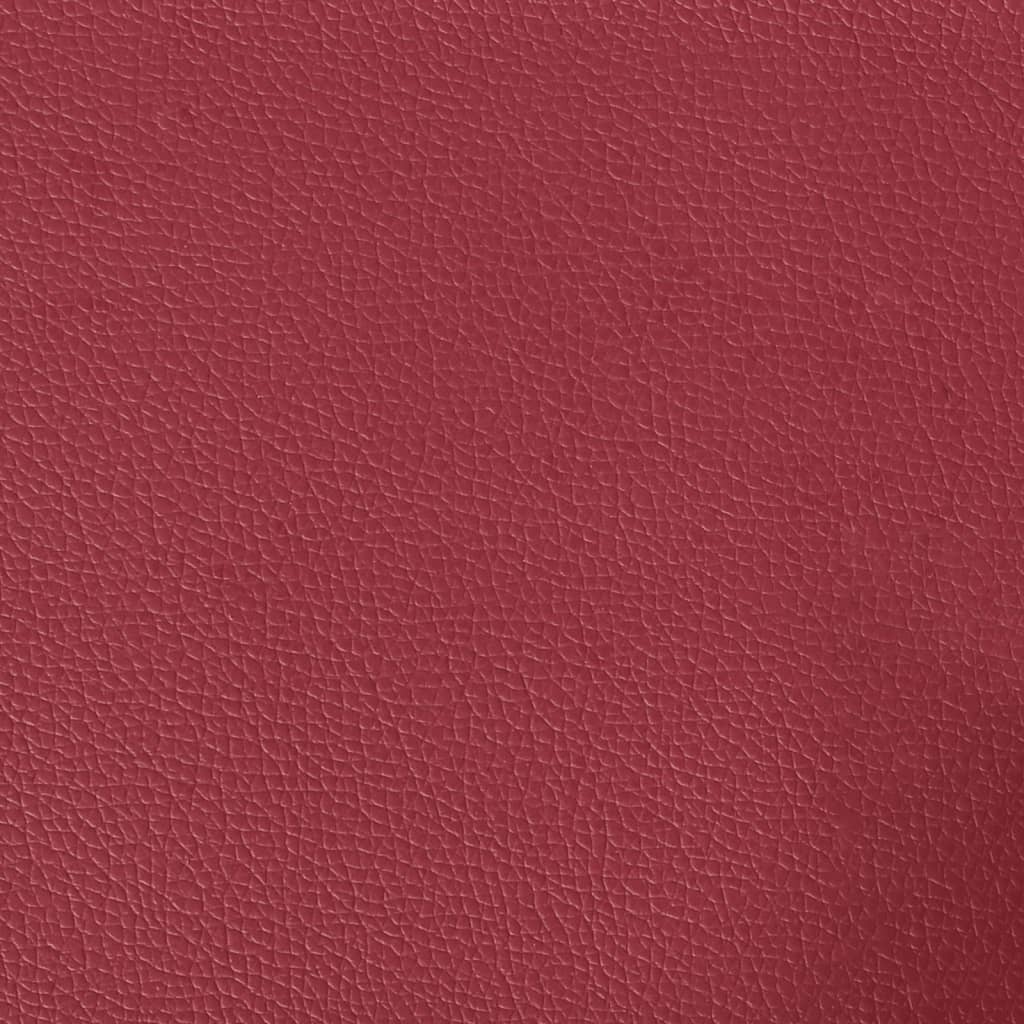Canapé à 2 places Rouge bordeaux 120 cm Similicuir