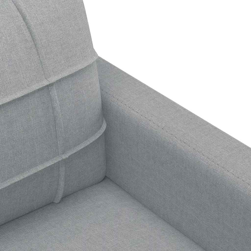Canapé à 2 places Gris clair 120 cm Tissu