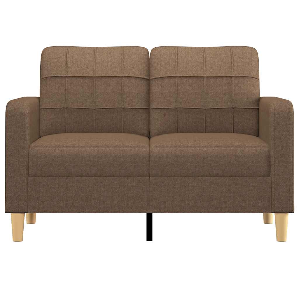 Canapé à 2 places Marron 120 cm Tissu