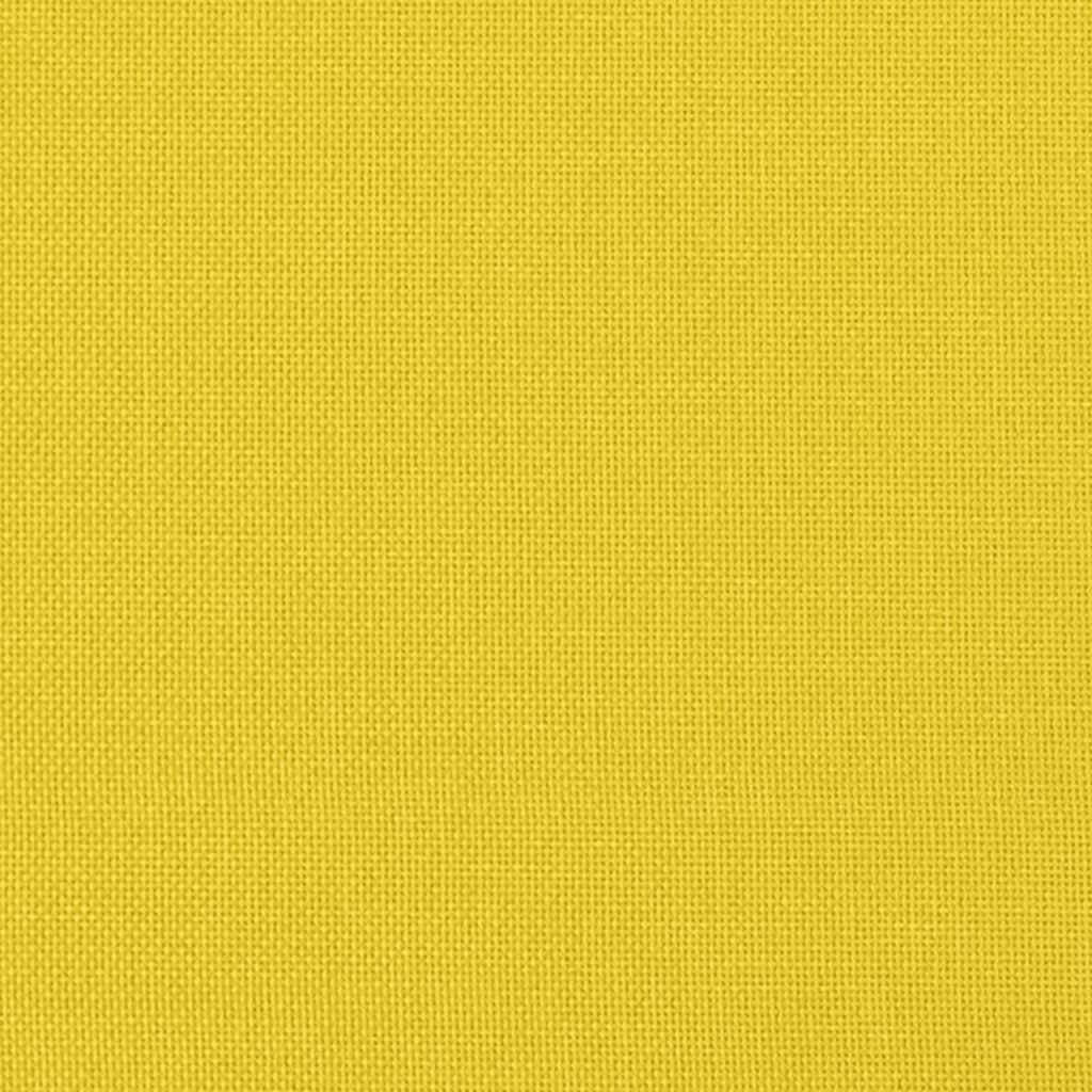 Canapé à 2 places Jaune clair 120 cm Tissu