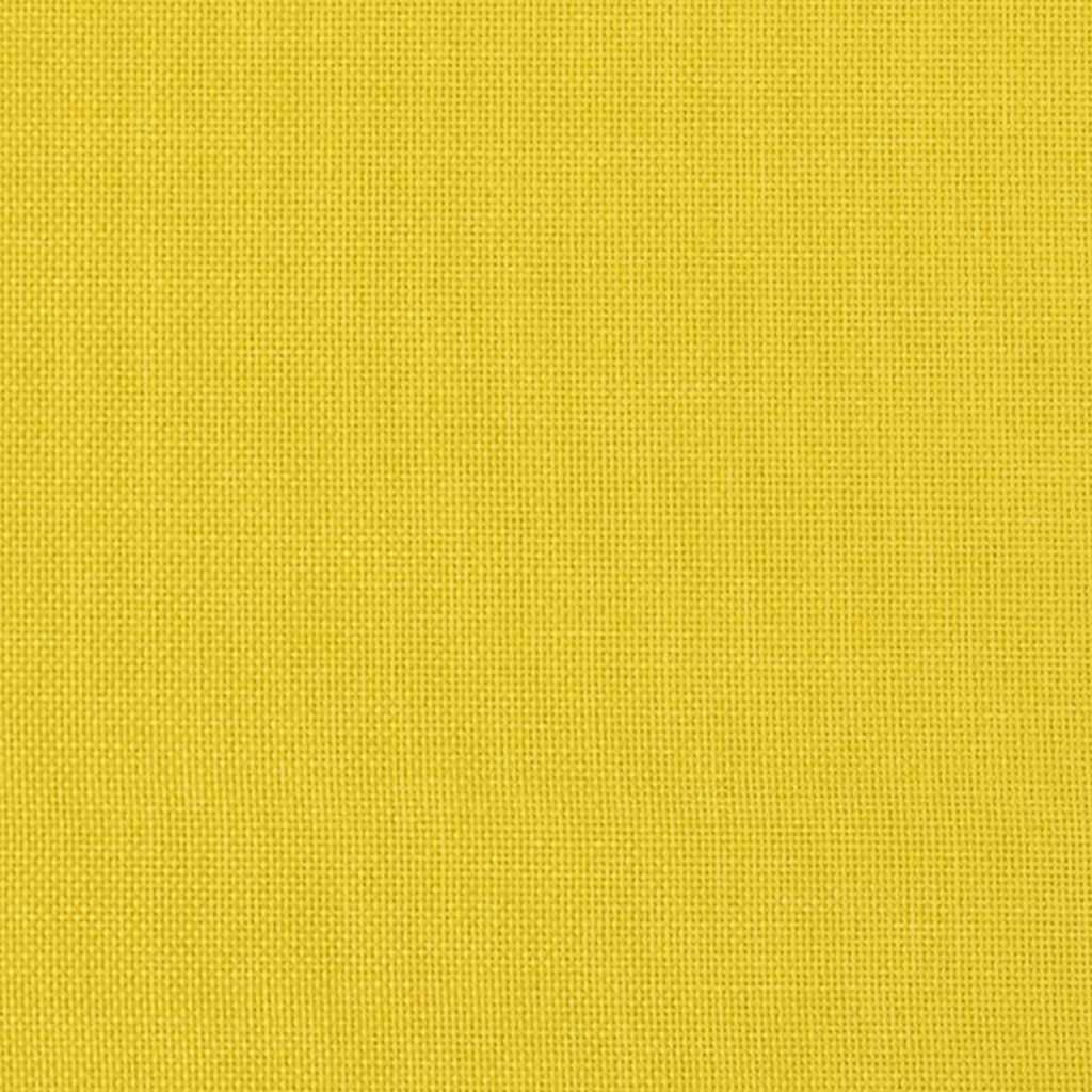 Canapé à 2 places Jaune clair 140 cm Tissu