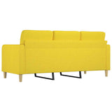 Canapé à 3 places Jaune clair 180 cm Tissu