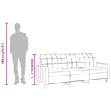 Canapé à 3 places Gris 180 cm Similicuir