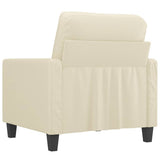 Fauteuil Crème 60 cm Similicuir