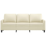 Canapé à 3 places Crème 180 cm Similicuir