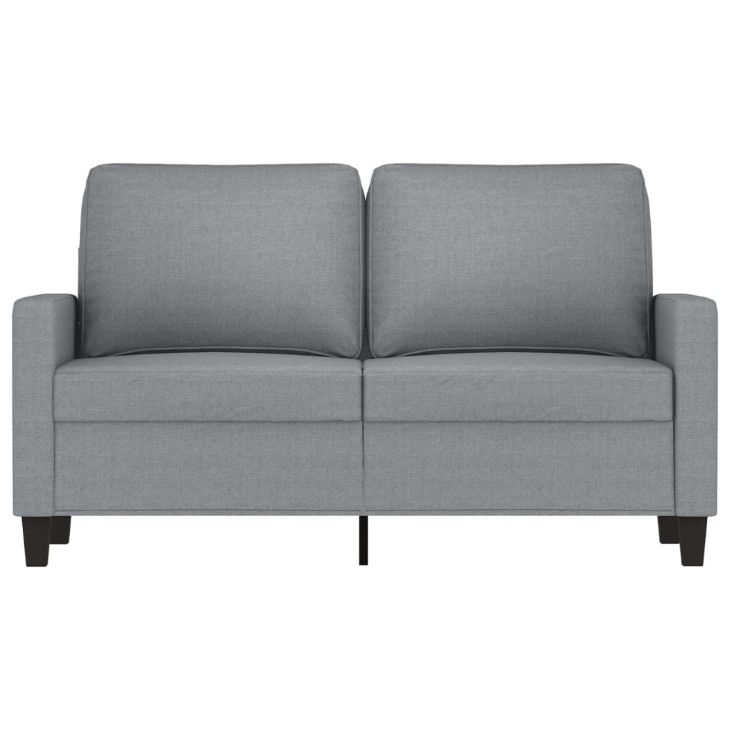 Canapé à 2 places Gris clair 120 cm Tissu