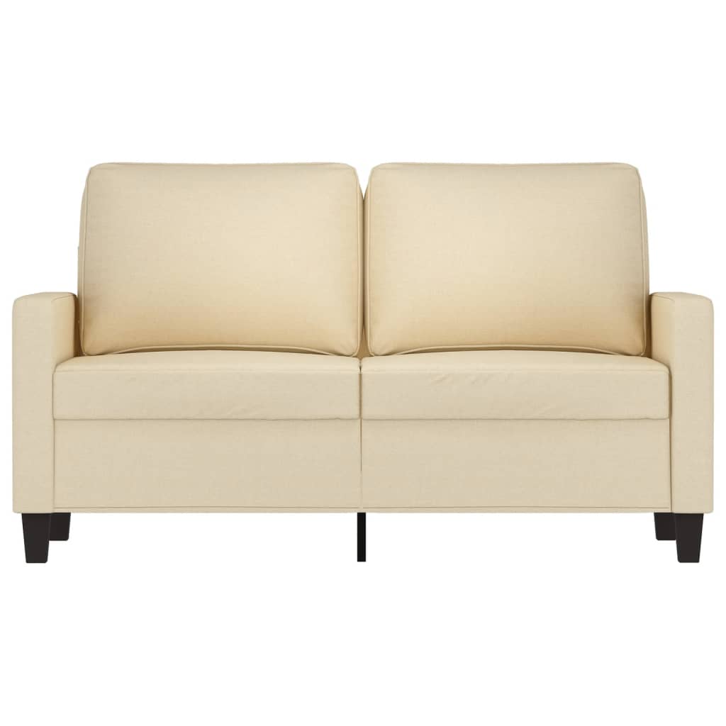 Canapé à 2 places Crème 120 cm Tissu