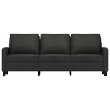 Canapé à 3 places Noir 180 cm Tissu