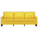 Canapé à 3 places Jaune clair 180 cm Tissu