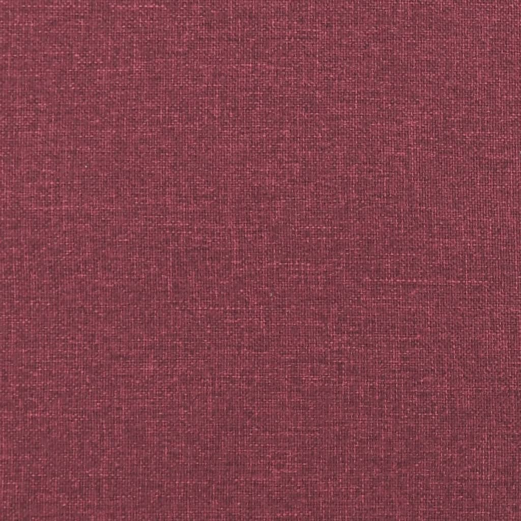 Canapé à 3 places Rouge bordeaux 180 cm Tissu