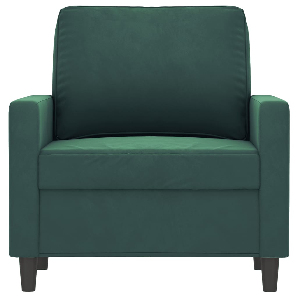 Fauteuil Vert foncé 60 cm Velours