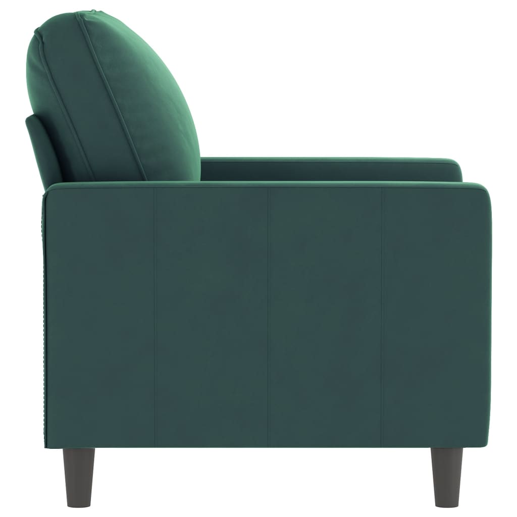 Fauteuil Vert foncé 60 cm Velours