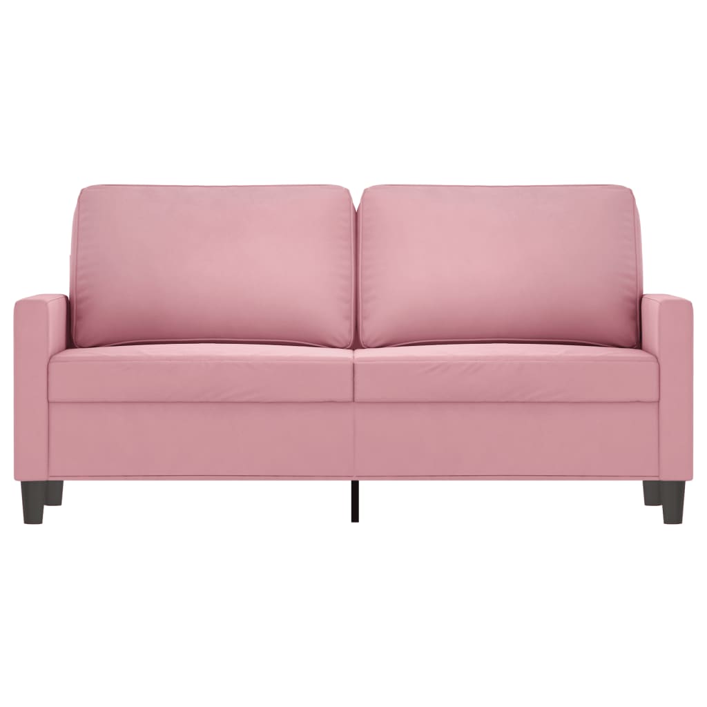 Canapé à 2 places Rose 140 cm Velours