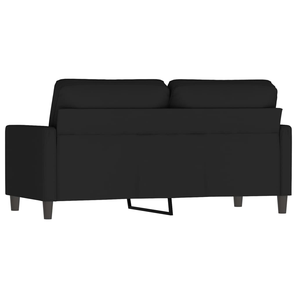 Canapé à 2 places Noir 140 cm Velours