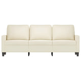 Canapé à 3 places Crème 180 cm Velours