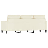 Canapé à 3 places Crème 180 cm Velours