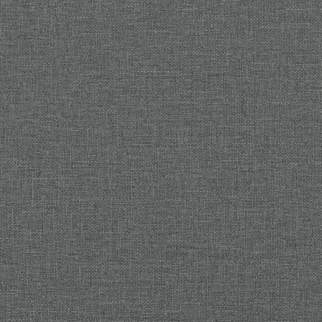 Canapé à 2 places Gris foncé 120 cm Tissu