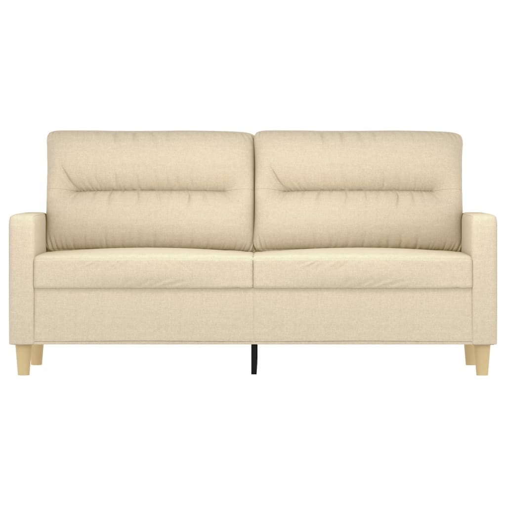 Canapé à 2 places Crème 140 cm Tissu