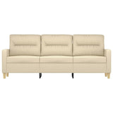 Canapé à 3 places Crème 180 cm Tissu