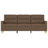 Canapé à 3 places Marron 180 cm Tissu