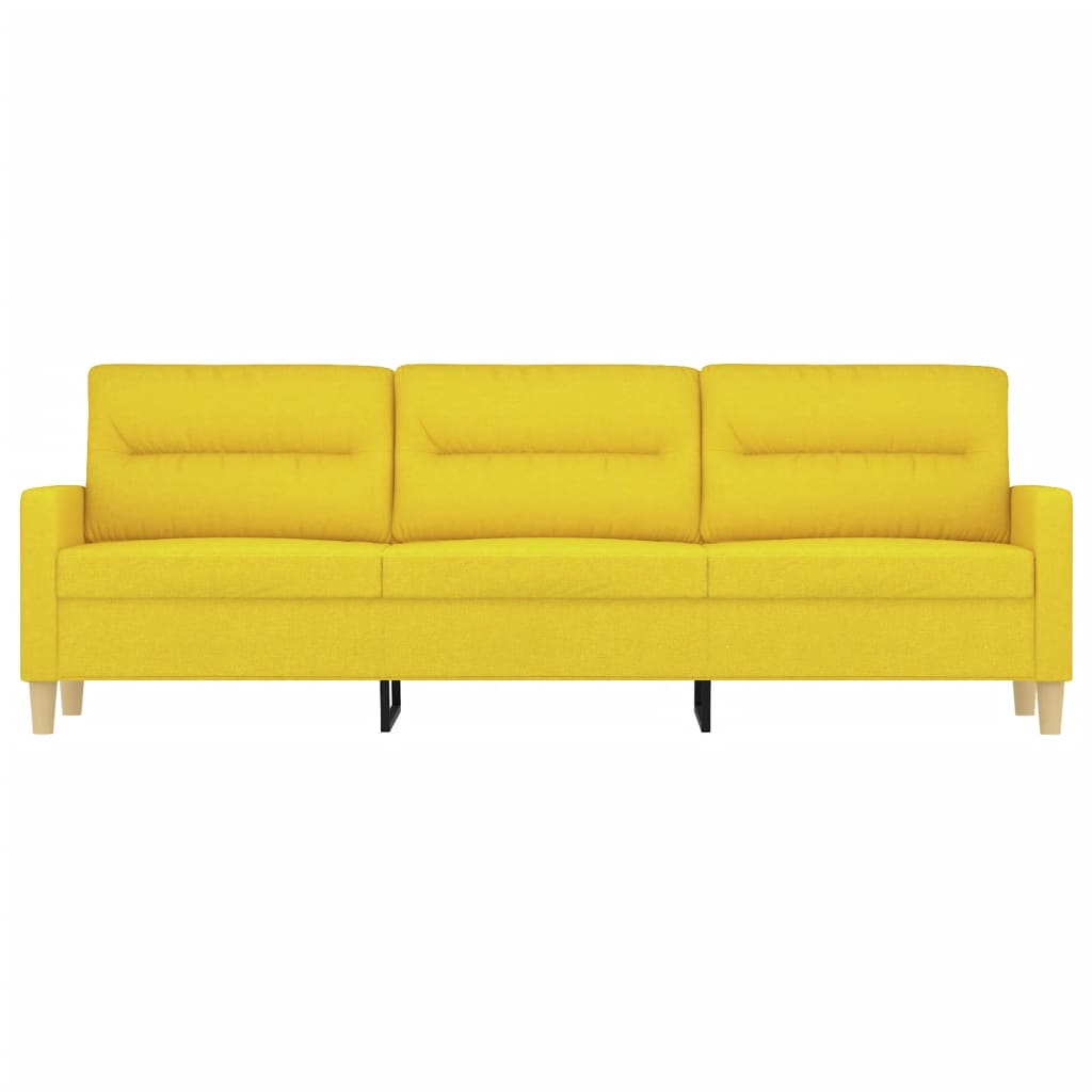 Canapé à 3 places Jaune clair 180 cm Tissu