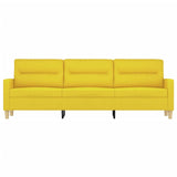 Canapé à 3 places Jaune clair 180 cm Tissu