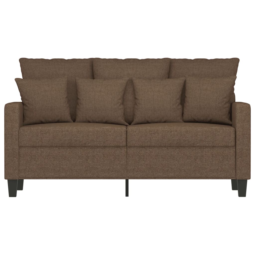 Canapé à 2 places Marron 120 cm Tissu