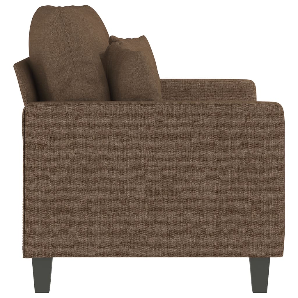 Canapé à 2 places Marron 120 cm Tissu