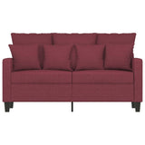 Canapé à 2 places Rouge bordeaux 120 cm Tissu