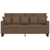 Canapé à 2 places Marron 140 cm Tissu