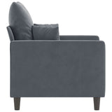 Fauteuil Gris foncé 60 cm Velours