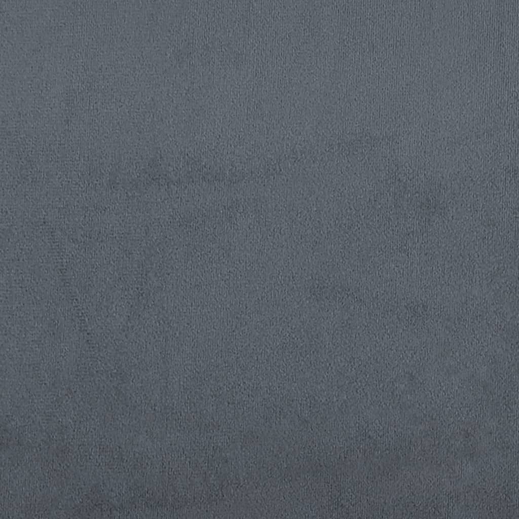 Canapé à 2 places Gris foncé 140 cm Velours
