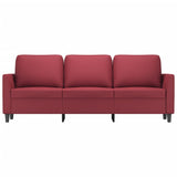 Canapé à 3 places Rouge bordeaux 180 cm Similicuir