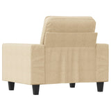 Fauteuil Crème 60 cm Tissu