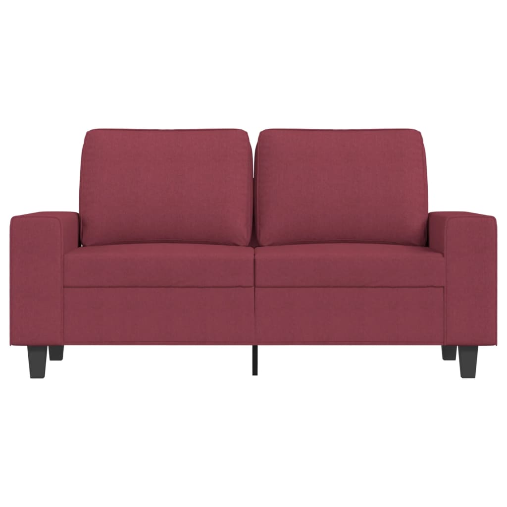 Canapé à 2 places Rouge bordeaux 120 cm Tissu
