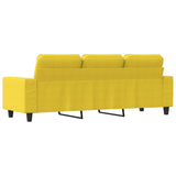 Canapé à 3 places Jaune clair 180 cm Tissu