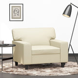 Fauteuil Crème 60 cm Similicuir