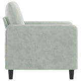 Fauteuil Gris clair 60 cm Velours