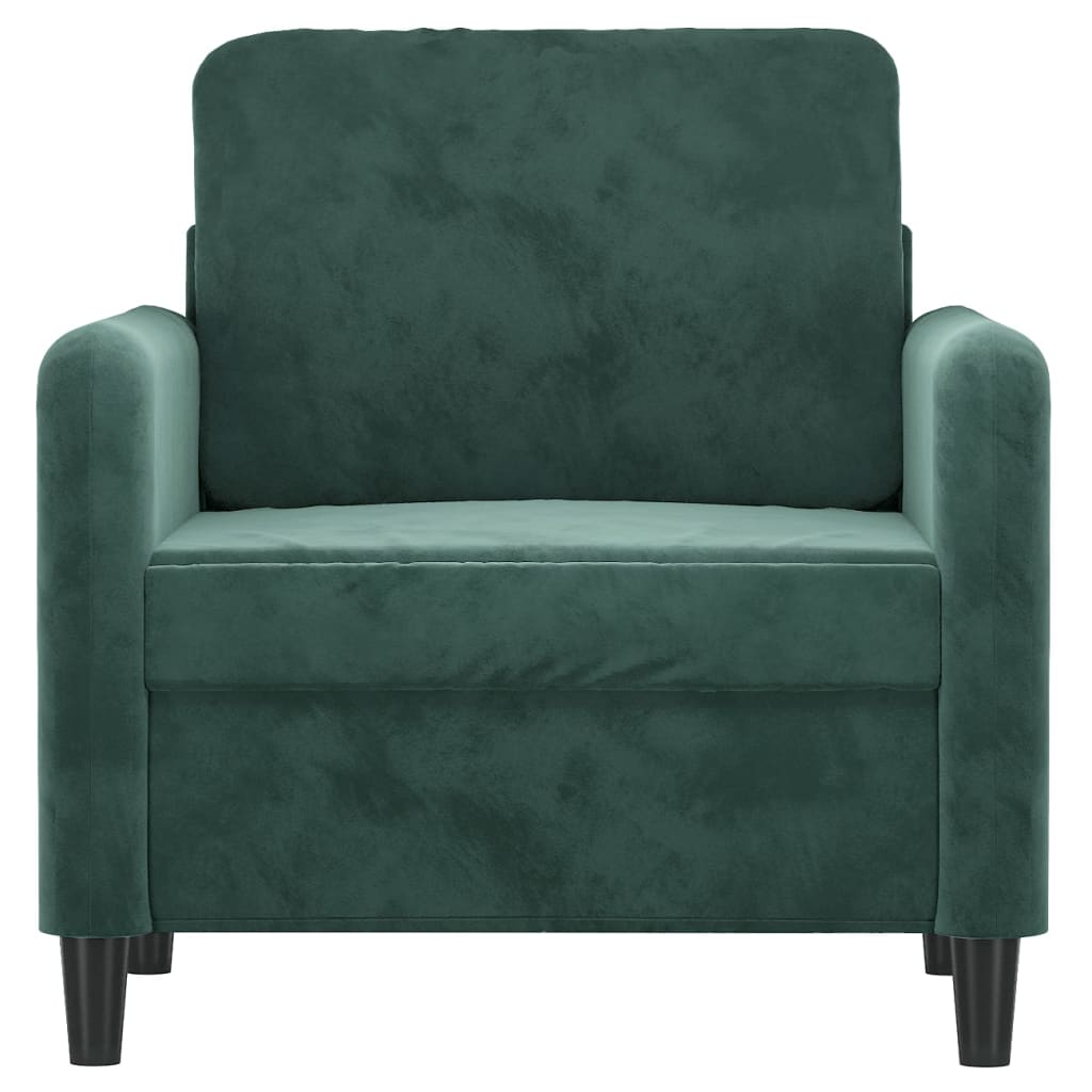 Fauteuil Vert foncé 60 cm Velours